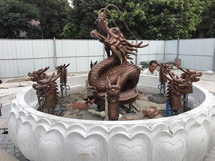 乐山“净手池”雕塑
